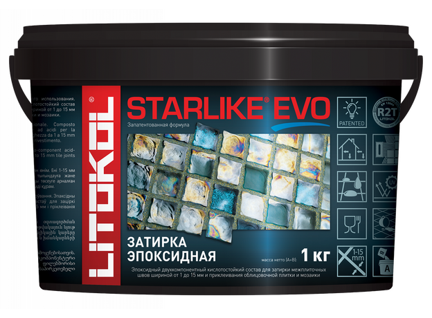 затирка Starlike EVO S.140 NERO GRAFITE 1 кг